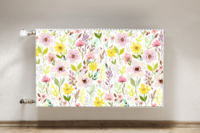 Decorative radiator cover Colorful flowers