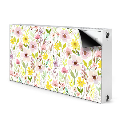 Decorative radiator cover Colorful flowers