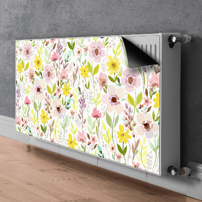 Decorative radiator cover Colorful flowers