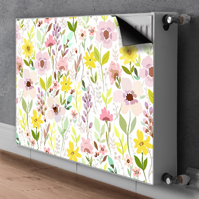 Decorative radiator cover Colorful flowers