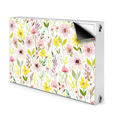 Decorative radiator cover Colorful flowers