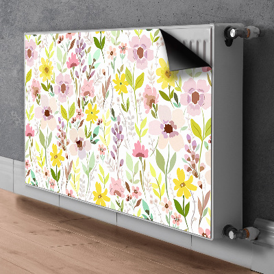 Decorative radiator cover Colorful flowers