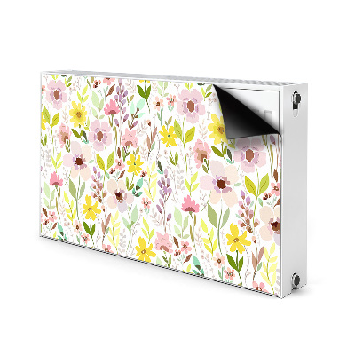 Decorative radiator cover Colorful flowers