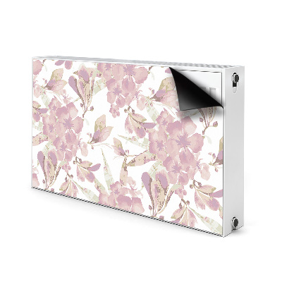 Magnetic radiator mat Hibiscus pale pink