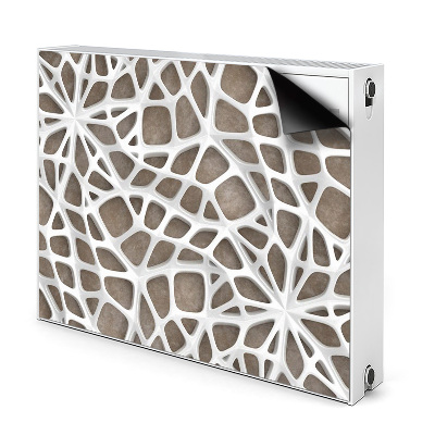 Magnetic radiator mat White mesh pattern