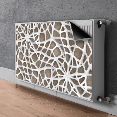 Magnetic radiator mat White mesh pattern