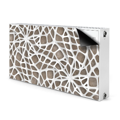 Magnetic radiator mat White mesh pattern