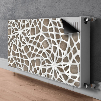 Magnetic radiator mat White mesh pattern