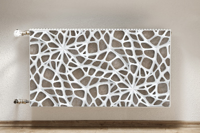 Magnetic radiator mat White mesh pattern