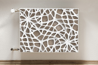 Magnetic radiator mat White mesh pattern