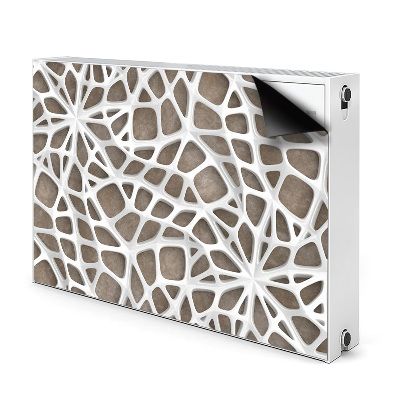 Magnetic radiator mat White mesh pattern