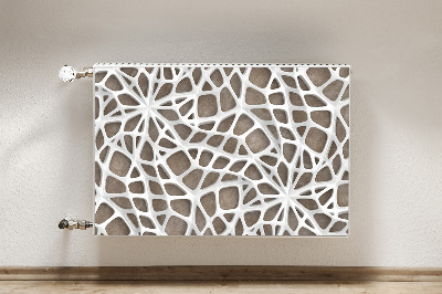 Magnetic radiator mat White mesh pattern