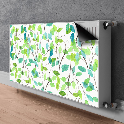 Magnetic radiator mat Green branches