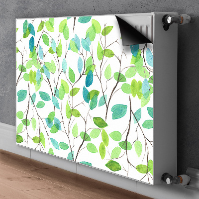 Magnetic radiator mat Green branches