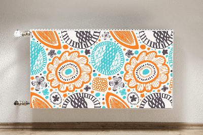 Decorative radiator mat Pastel flowers