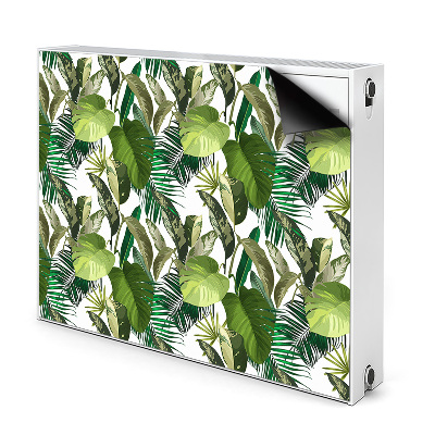 Magnetic radiator mat Tropical leaves