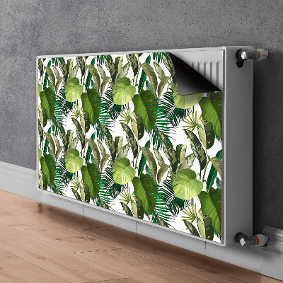 Magnetic radiator mat Tropical leaves