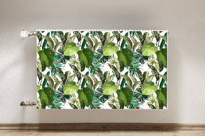 Magnetic radiator mat Tropical leaves