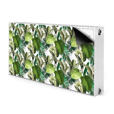 Magnetic radiator mat Tropical leaves