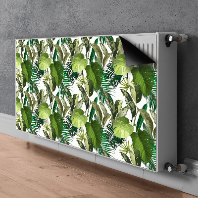 Magnetic radiator mat Tropical leaves