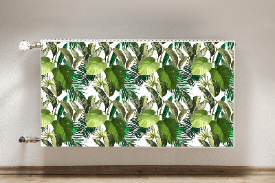 Magnetic radiator mat Tropical leaves