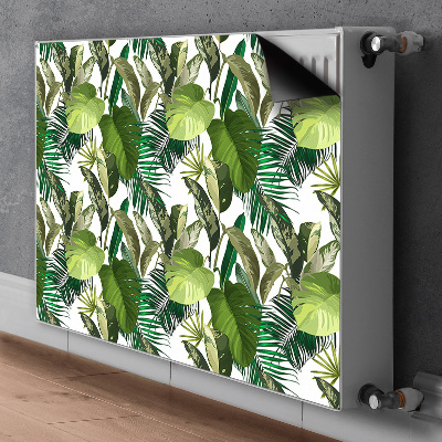 Magnetic radiator mat Tropical leaves