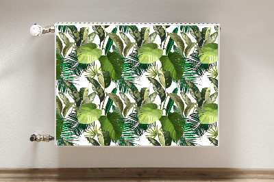 Magnetic radiator mat Tropical leaves