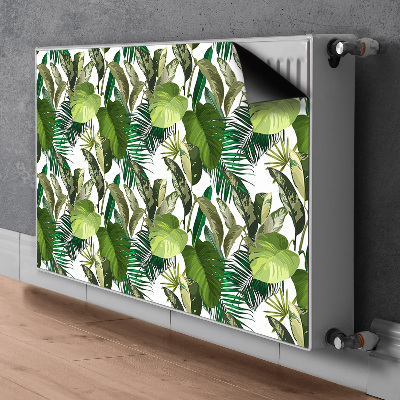 Magnetic radiator mat Tropical leaves