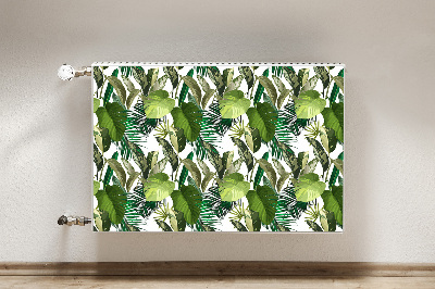 Magnetic radiator mat Tropical leaves