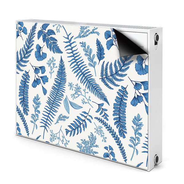 Magnetic radiator cover Blue ferns