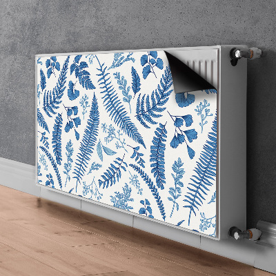 Magnetic radiator cover Blue ferns