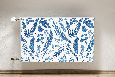 Magnetic radiator cover Blue ferns