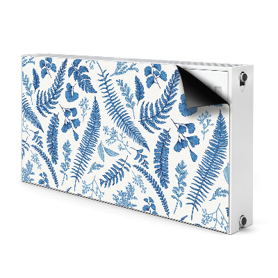 Magnetic radiator cover Blue ferns