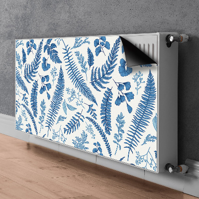 Magnetic radiator cover Blue ferns