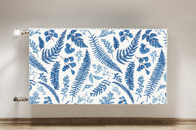 Magnetic radiator cover Blue ferns