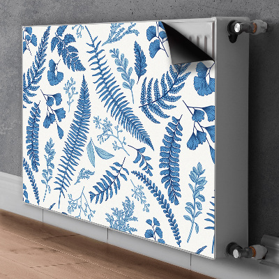 Magnetic radiator cover Blue ferns