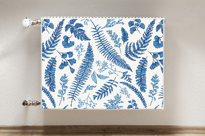 Magnetic radiator cover Blue ferns