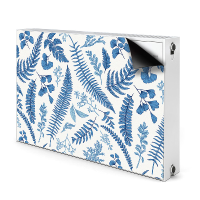 Magnetic radiator cover Blue ferns