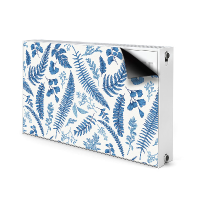 Magnetic radiator cover Blue ferns