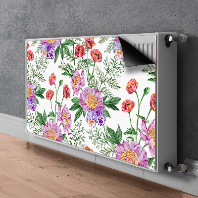 Radiator cover Peony bouquet