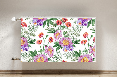 Radiator cover Peony bouquet