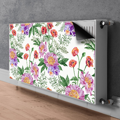 Radiator cover Peony bouquet