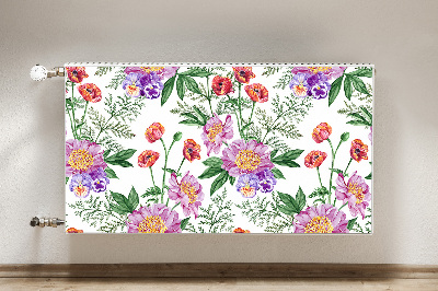 Radiator cover Peony bouquet