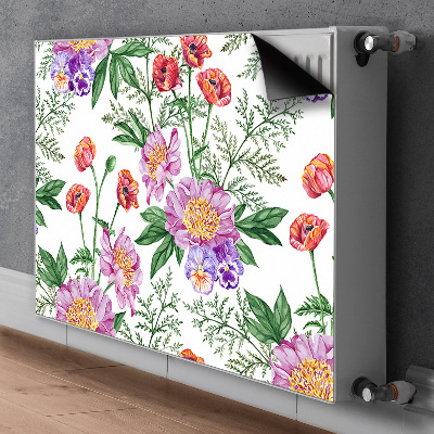 Radiator cover Peony bouquet