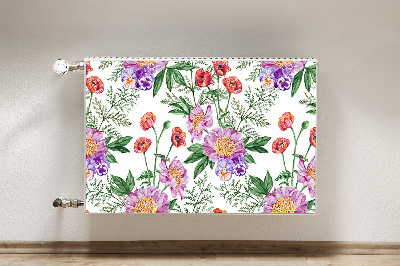 Radiator cover Peony bouquet