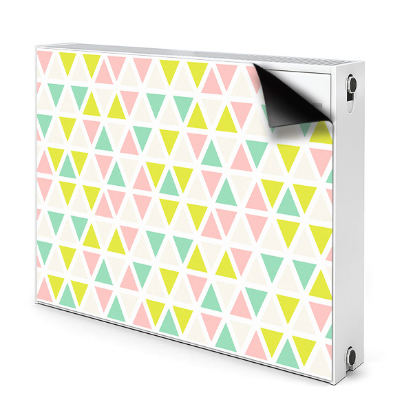 Decorative radiator cover Colorful triangles