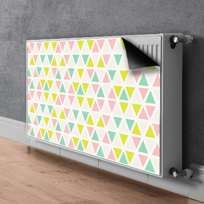 Decorative radiator cover Colorful triangles