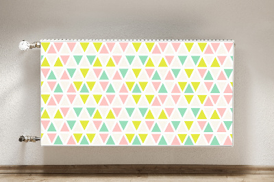 Decorative radiator cover Colorful triangles