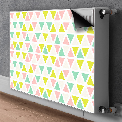 Decorative radiator cover Colorful triangles