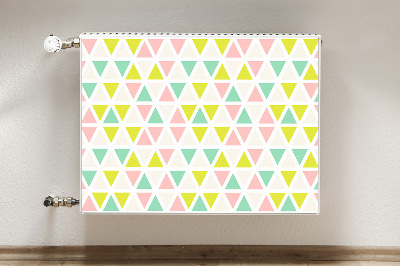 Decorative radiator cover Colorful triangles